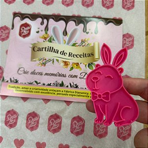 D260057 - Cortador e Marcador Capivara de Páscoa + CARTILHA DE RECEITAS