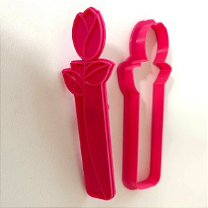 Cortador e Marcador Flor Tulipa no Vaso - D260452