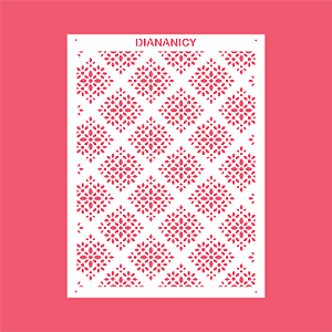 Estêncil Diananicy Nº 563 - Stencil Azulejos Confeitaria Pasta Biscoito