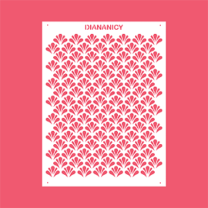 Estêncil Diananicy Nº 570 - Stencil Textura Chique Confeitaria Pasta Biscoito