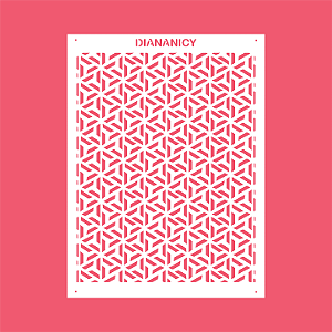 Estêncil Diananicy Nº 577 - Stencil Riqueza Confeitaria Pasta Biscoito