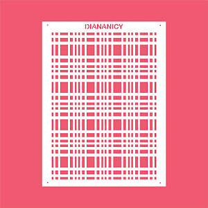 Estêncil Diananicy Nº 566 - Stencil Quadriculado Confeitaria Pasta Biscoito