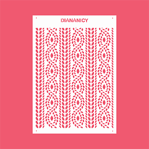 Estêncil Diananicy Nº 579 - Stencil Tricô Confeitaria Pasta Biscoito