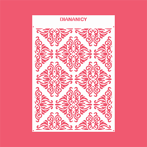 Estêncil Diananicy Nº 574 - Stencil Turco Confeitaria Pasta Biscoito