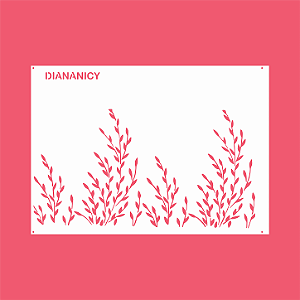 Estêncil Diananicy Nº 587 - Stencil Pasto Confeitaria Pasta Biscoito
