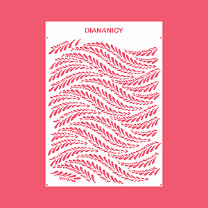 Estêncil Diananicy Nº 582 - Stencil Elegância Confeitaria Pasta Biscoito