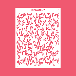 Estêncil Diananicy Nº 557 - Stencil Arabescos Confeitaria Pasta Biscoito