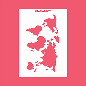 Estêncil Diananicy Nº 561 - Stencil Mapa Confeitaria Pasta Biscoito