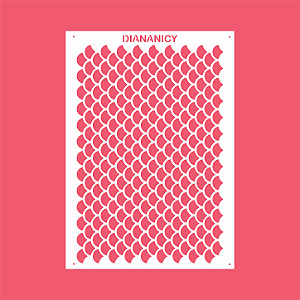 Estêncil Diananicy Nº 575 - Stencil Sereia Escamas Confeitaria Pasta Biscoito