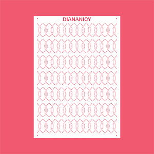 Estêncil Diananicy Nº 565 - Stencil Ondulado Entrelaçado Confeitaria Pasta Biscoito