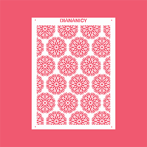 Estêncil Diananicy Nº 568 - Stencil Fogos Confeitaria Pasta Biscoito