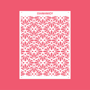 Estêncil Diananicy Nº 547 - Stencil Genial Confeitaria Pasta Biscoito