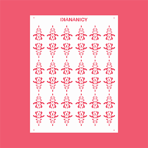Estêncil Diananicy Nº 549 - Stencil Glamuroso Confeitaria Pasta Biscoito