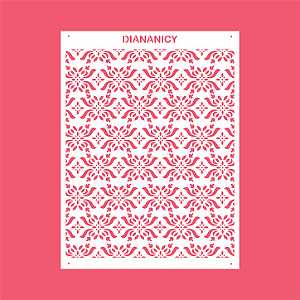 Estêncil Diananicy Nº 538 - Stencil Divino Confeitaria Pasta Biscoito