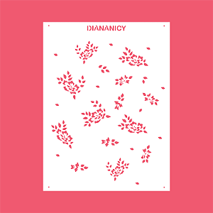 Estêncil Diananicy Nº 548 - Stencil Show Confeitaria Pasta Biscoito