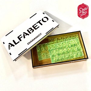 Alfabeto Marcador em Acrílico Pequeno - Modelo 1