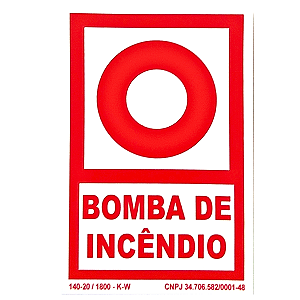 Placa de Sinalização Fotoluminescente (Acionador de Bomba) Modelo E3