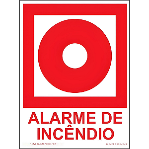 Placa de Sinalização Fotoluminescente (Acionador de Alarme) Modelo E2