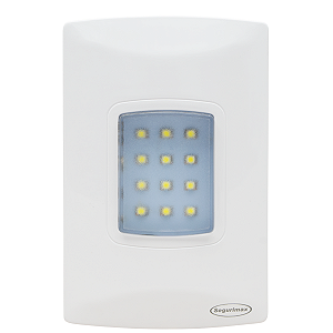 Luz de Emergência LED Autônoma 100 Lúmens de Embutir Branca - Segurimax