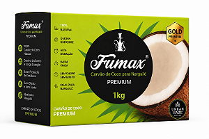 Carvão de Coco para Narguilé Fumax Premium 1kg Hexagonal | Alta Durabilidade e Queima Uniforme