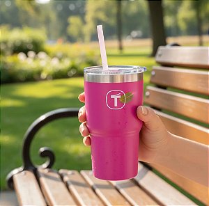 Tupperware Copo Térmico Big T c/ Canudo 630ml