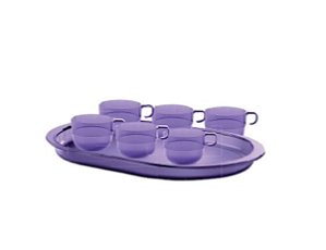 Tupperware Xícaras 185ml + Bandeja Oval Premier