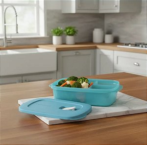 Tupperware Marmita Cristalwave c/Divisórias 1L