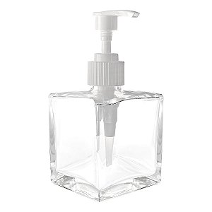 Frasco de Vidro Cubo para Sabonete líquido 250 ml