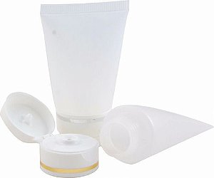 Bisnaga para Álcool Gel Flip top LUXO 80 ml kit com 10 unid