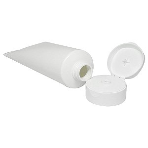 Bisnaga Plástica 200 ml tampa flip top corpo Branco (10 unid)