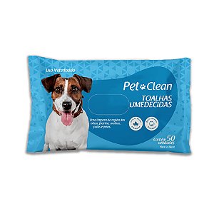 Toalhas Umedecidas para Cães e Gatos Pet Clean