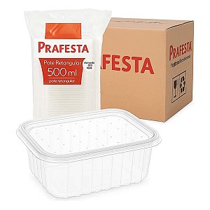 Pote Descartável 500ml Freezer Microondas Marmita Fit 144un
