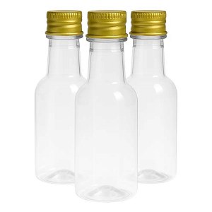 Garrafinha Plástica Pvc 50ml Tampa Alumínio Tampa Metal 50un