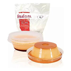 Forminha De Pudim 120ml Forneável E Freezer Com Tampa 12 Un