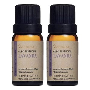 Óleo Essencial De Lavanda 100% Puro Via 2 Unid