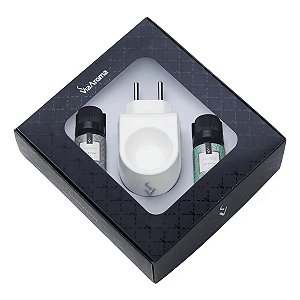 Difusor Via Aroma Aromatizador Elétrico Bivolt 2 Essências Aromas Bamboo E Lavanda