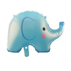 Balão metalizado Elefante Azul