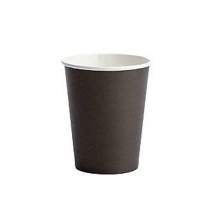 Copo Descartável de Papel 270 ml Liso Preto pacote c/ 10 unid