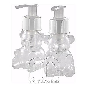 Frasco para Sabonete Líquido Pequeno de 100 ml Urso kit com 10 unid