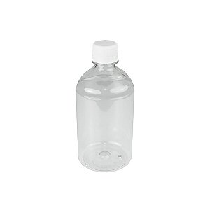 Frasco plástico de 250 ml para refil tampa rosca lacre kit com 10 unid