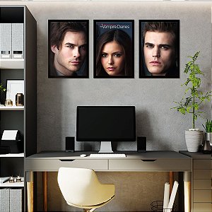 Kit de Placas Decorativas The Vampire Diaries Personagens Principais