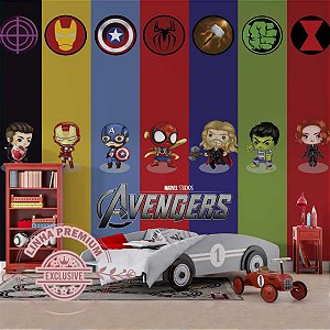 Papel De Parede Personalizado The Avengers Marvel