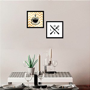 Kit de Placas Decorativas Love Coffee