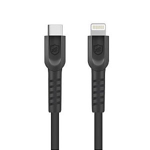 CABO DUAL SHOCK LIGHTNING / TYPE C - PRETO - 1,2M - (MFI HOMOLOGADO)