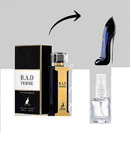 Decant BAD FEMME- Maison Alhambra ref olfativa do Good Girl