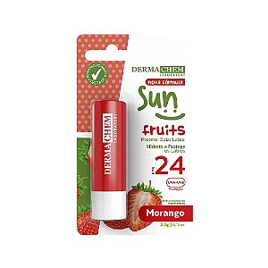 Protetor Labial Sun Fruits FPS 24 Morango Dermachem