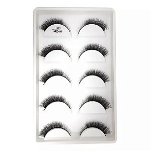 Caixa com 5 pares de cílios postiços - MZ-07
