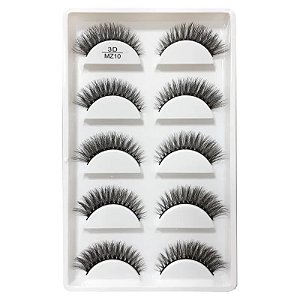 Cílios Postiços 5 Pares - 3D MZ10