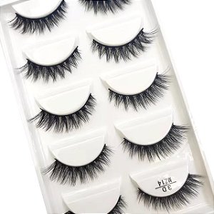 Cílios Postiços 5 Pares - 3D MZ14