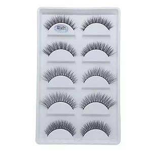 Caixa com 5 pares de cílios mistos MIX01